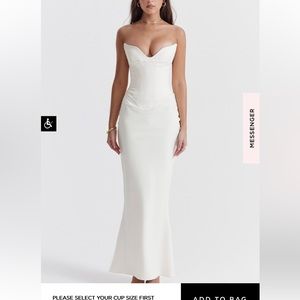 House of CB Tamara Strapless Dress in Ivory